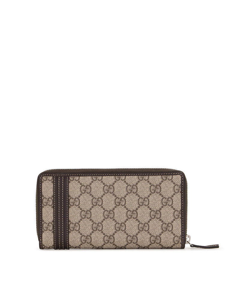 Double G Printed Zipper Long Wallet