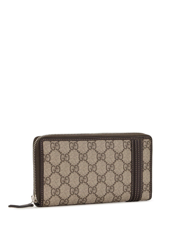 Double G Printed Zipper Long Wallet