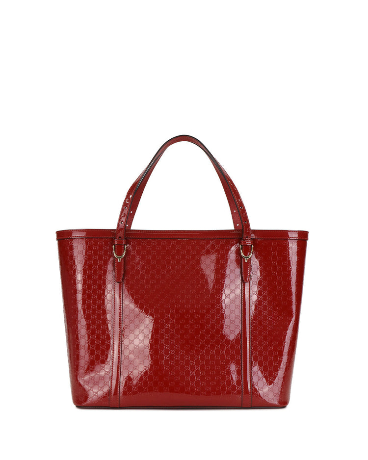 雙 G 陰影印花漆皮手提包