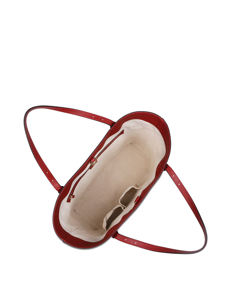 雙 G 陰影印花漆皮手提包