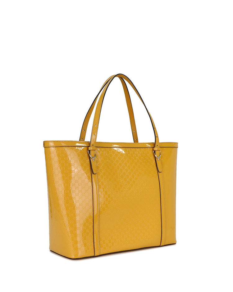 雙 G 陰影印花漆皮手提包