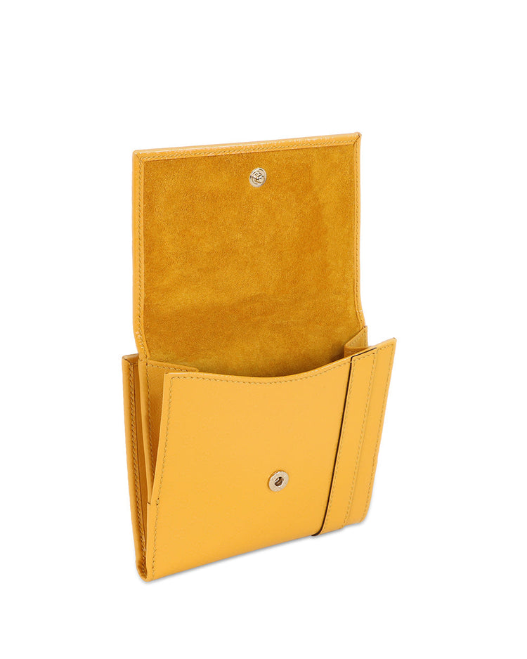 Double G Patent Leather Short Fold Wallet