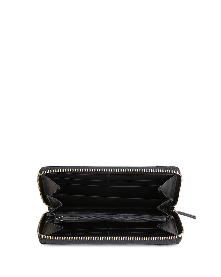 Patent Leather Zip Around Long Wallet