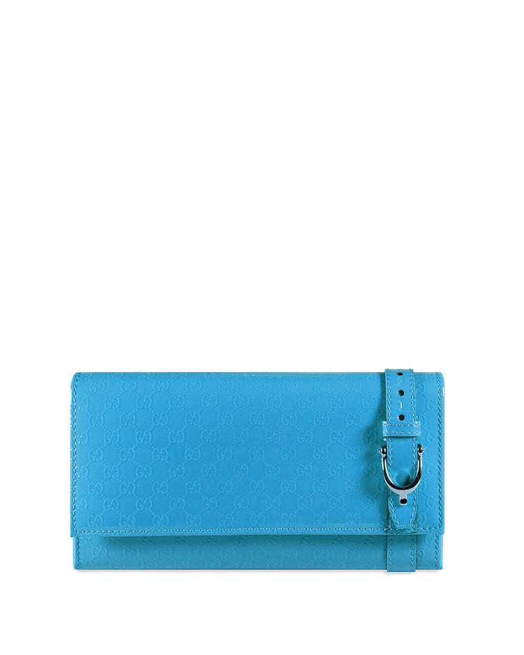 Patent Leather Zip Around Long Wallet