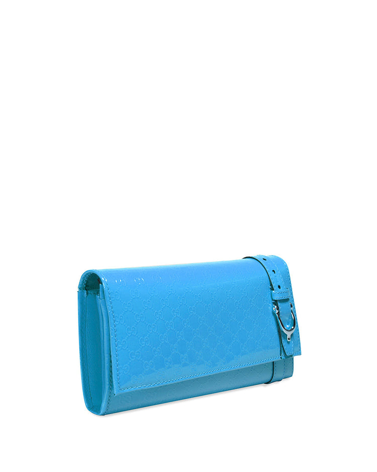 Patent Leather Zip Around Long Wallet
