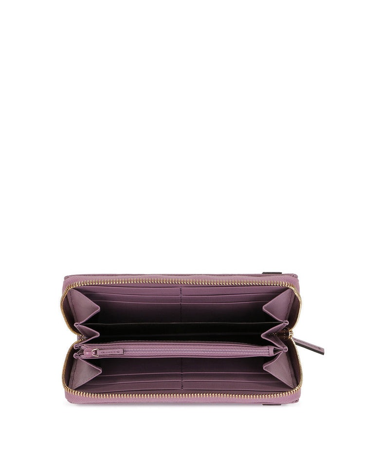 Patent Leather Zip Around Long Wallet