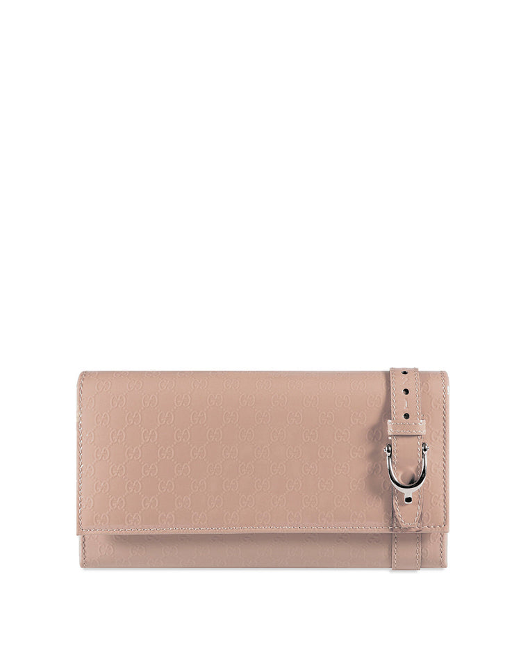 Patent Leather Zip Around Long Wallet