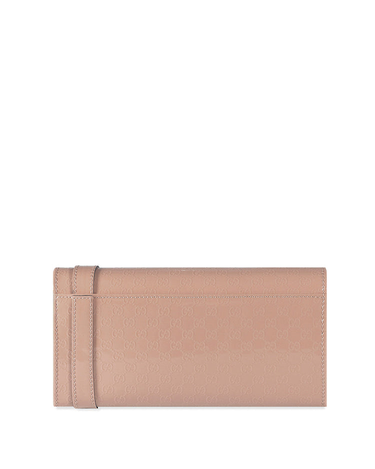 Patent Leather Zip Around Long Wallet