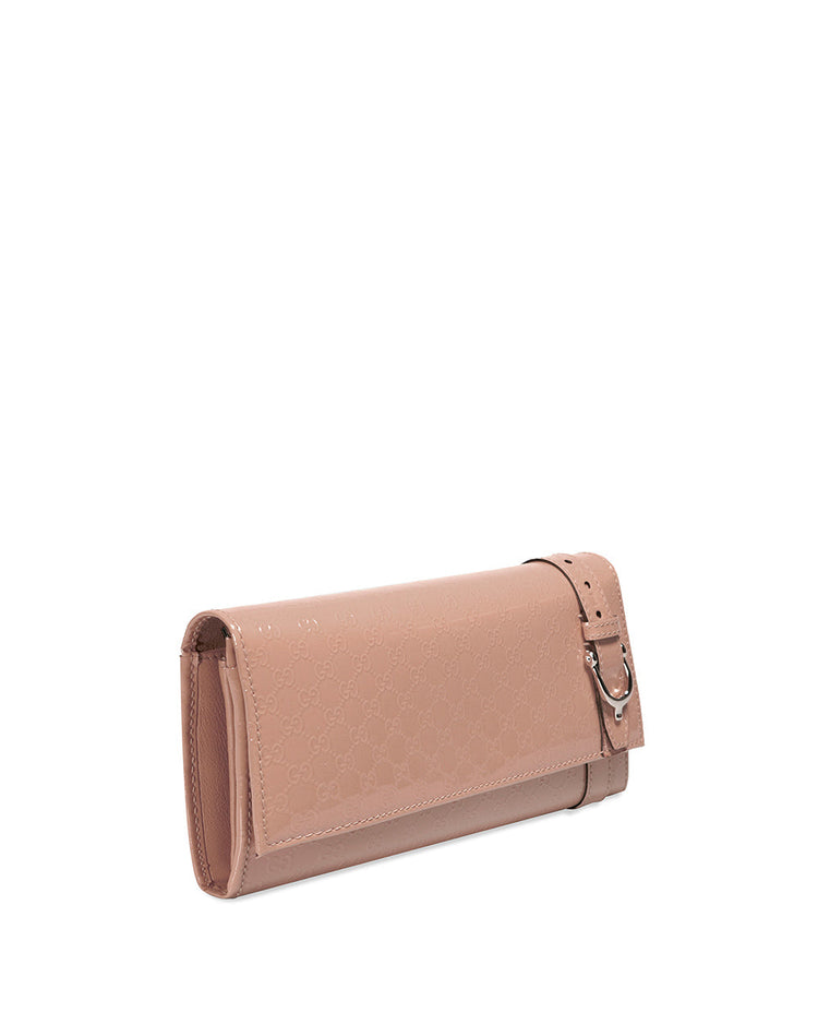 Patent Leather Zip Around Long Wallet