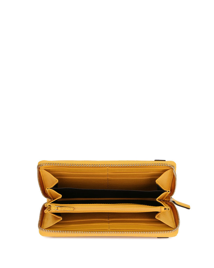 Patent Leather Zip Around Long Wallet