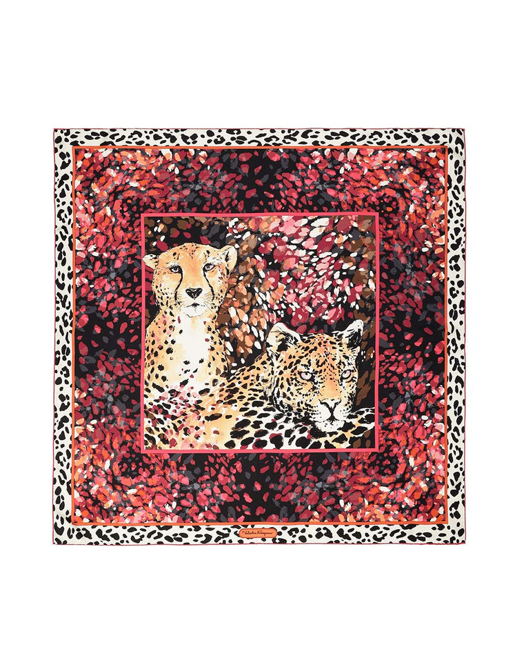 Leopard Printing Silk Scarf