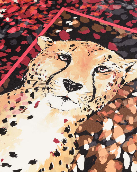 Leopard Printing Silk Scarf