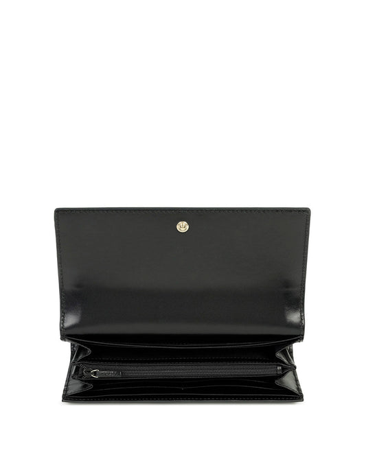 Double G Leather Studded Long Wallet Wallet