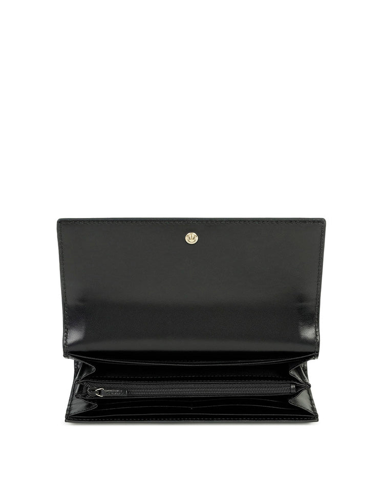 Double G Leather Studded Long Wallet Wallet