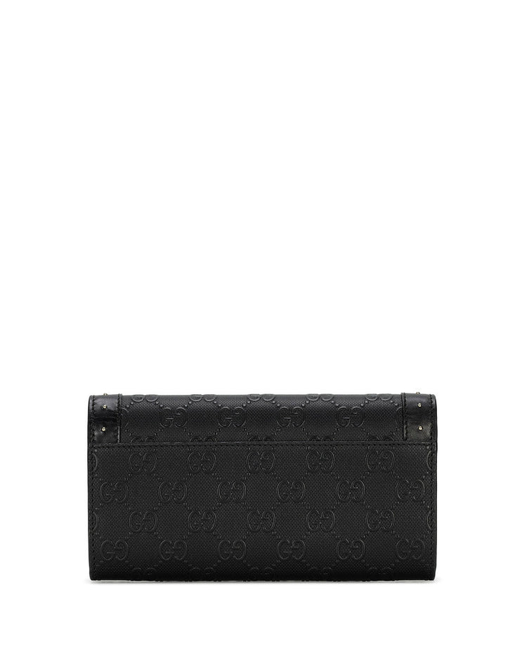 Double G Leather Studded Long Wallet Wallet