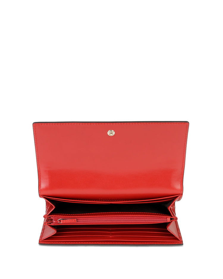 Double G Leather Studded Long Wallet Wallet