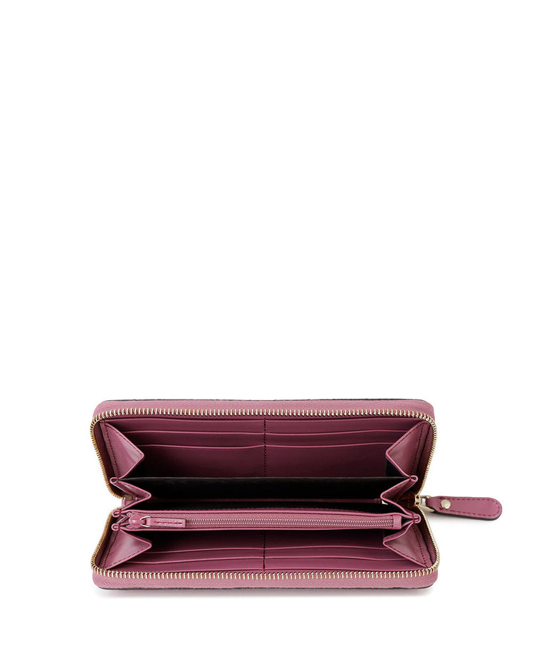 Leather Long Zipper Wallet