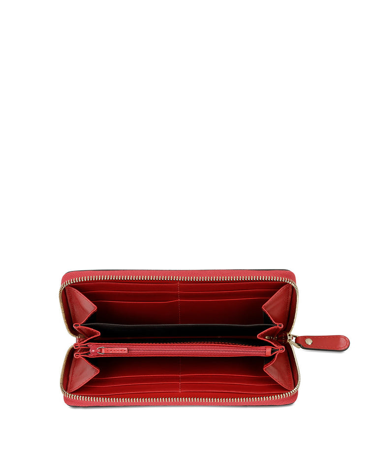 Leather Long Zipper Wallet