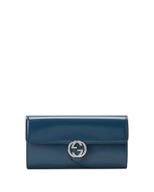 Double G Leather Long Wallet