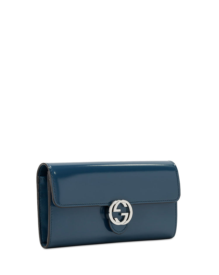 Double G Leather Long Wallet