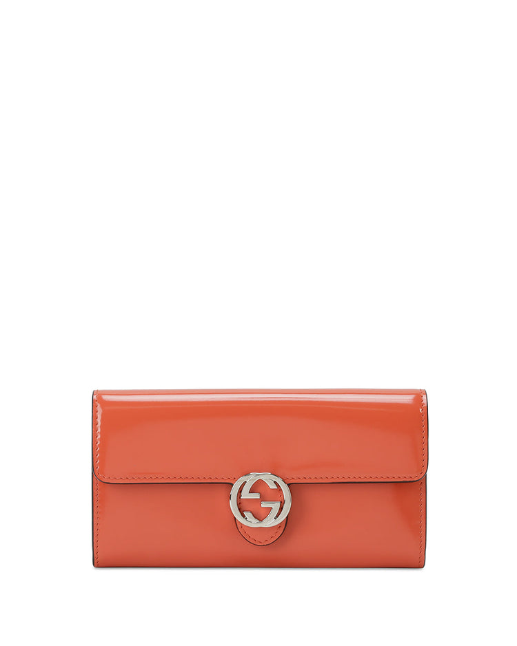 Double G Leather Long Wallet