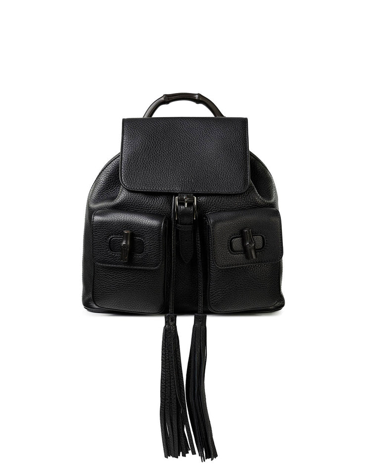 皮革流蘇背包