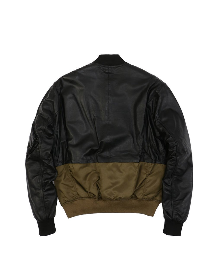 Bomber Leather Jacket - ISSI Outlet