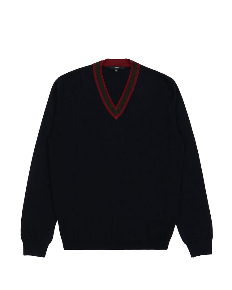 Wool Long-Sleeves V-Neck Sweater