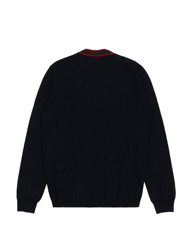 Wool Long-Sleeves V-Neck Sweater
