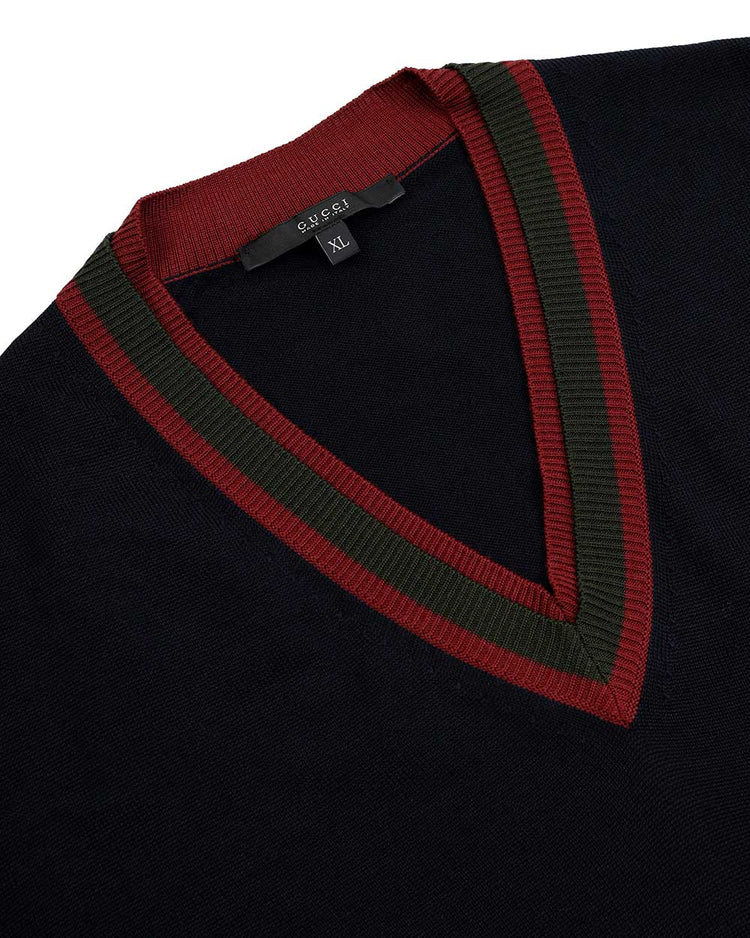 Wool Long-Sleeves V-Neck Sweater