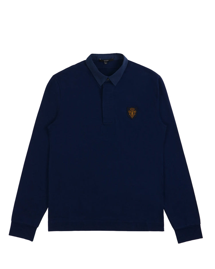 Cotton Long-Sleeves Polo Shirt