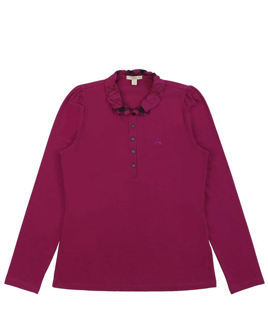 Cotton Long-Sleeves Polo Shirt - ISSI Outlet