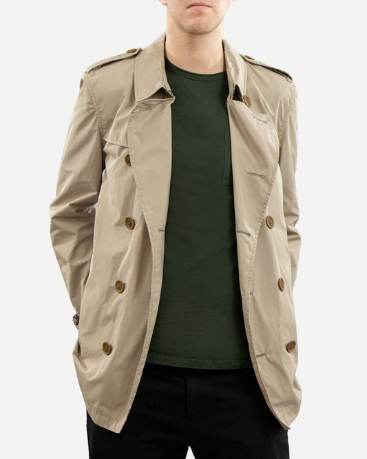 Cotton Lapel Trench Coat - ISSI Outlet