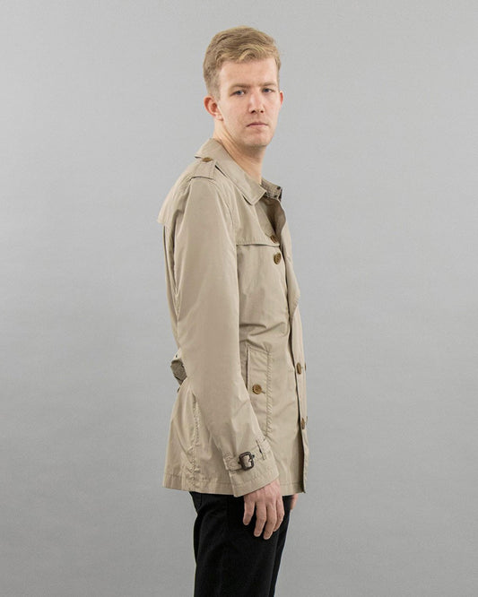 Cotton Lapel Trench Coat - ISSI Outlet