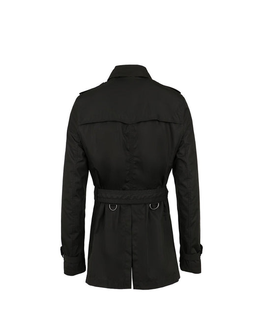 Mid-Length Double-Breasted Trench Coat