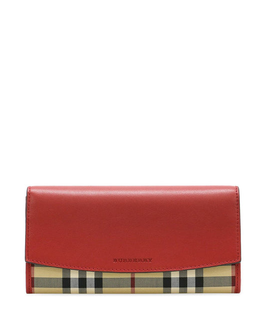 Leather Plaid Casual Long Wallet