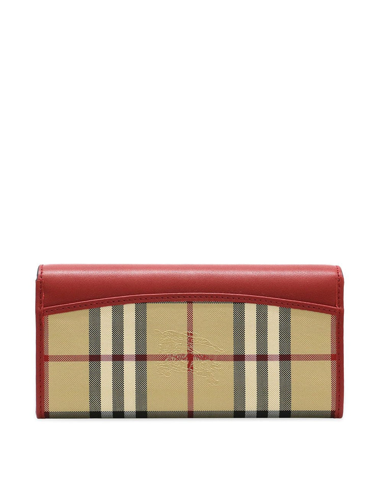 Leather Plaid Casual Long Wallet