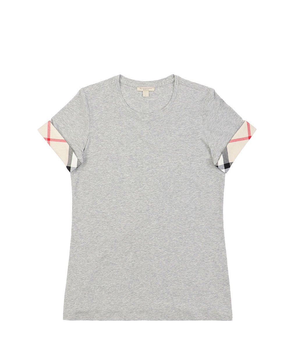 Checked V-Neck Short Sleeves T-Shirt - ISSI Outlet