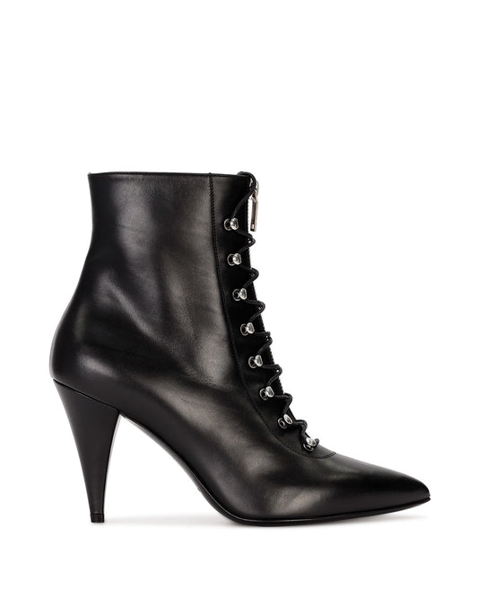 Leather High Heel Ankle Boots