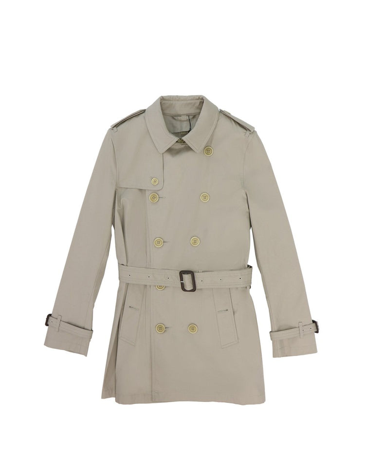 Cotton Lapel Trench Coat - ISSI Outlet