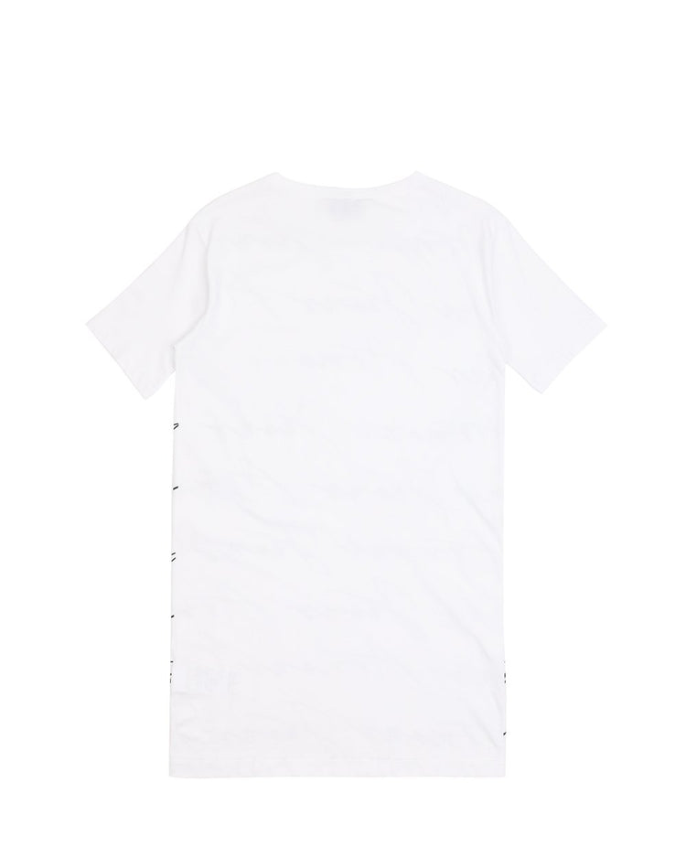 Print Short Sleevess Long T-Shirt