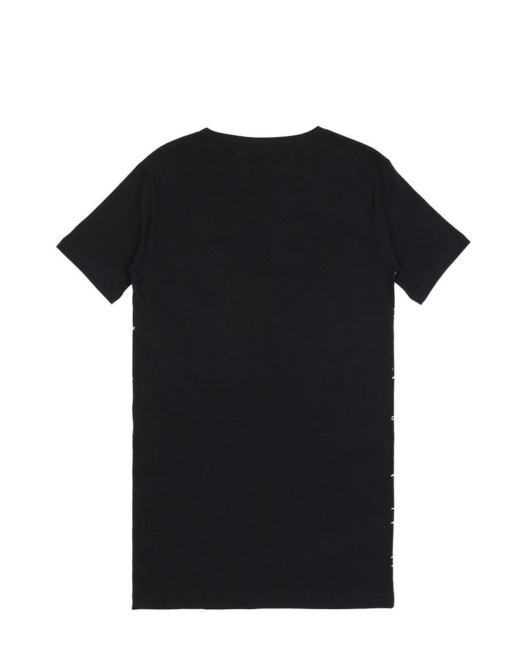 Print Short Sleevess Long T-Shirt