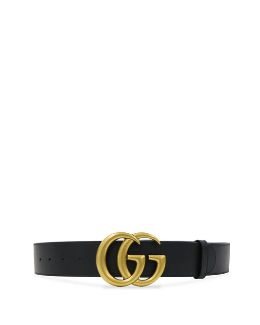 Double G Buckle Leather Belt