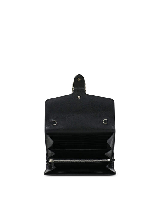 GG Supreme Dionysus wallet on chain - Black Leather (401231CAOGN)