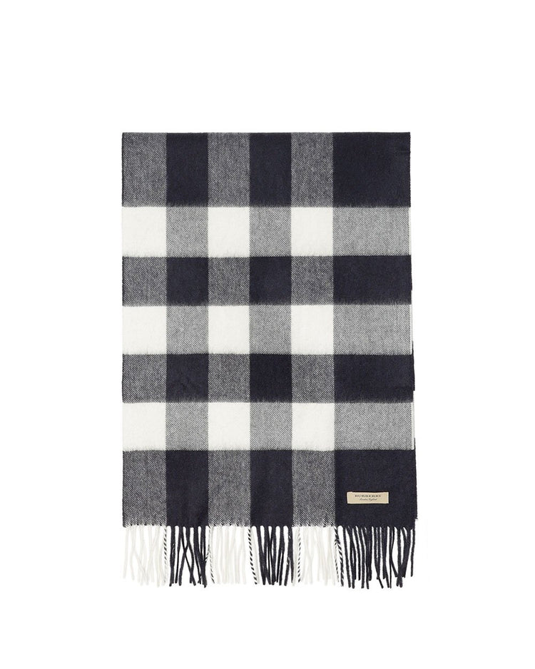 Checked Print Cashmere Muffler