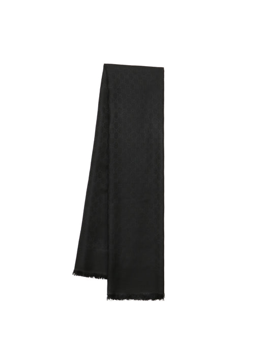 Gucci Silk Wool GG Jacquard Shawl