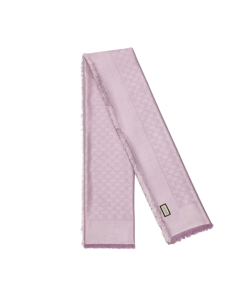 Gucci Silk Wool GG Jacquard Shawl