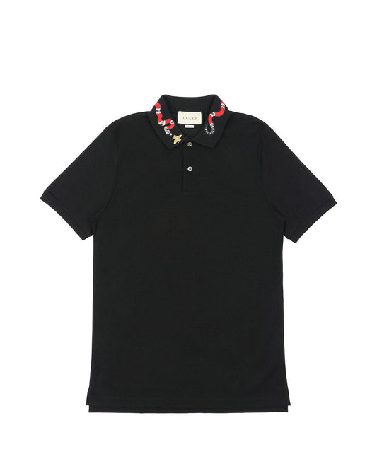 Coral Snake Embroidered Polo Shirt
