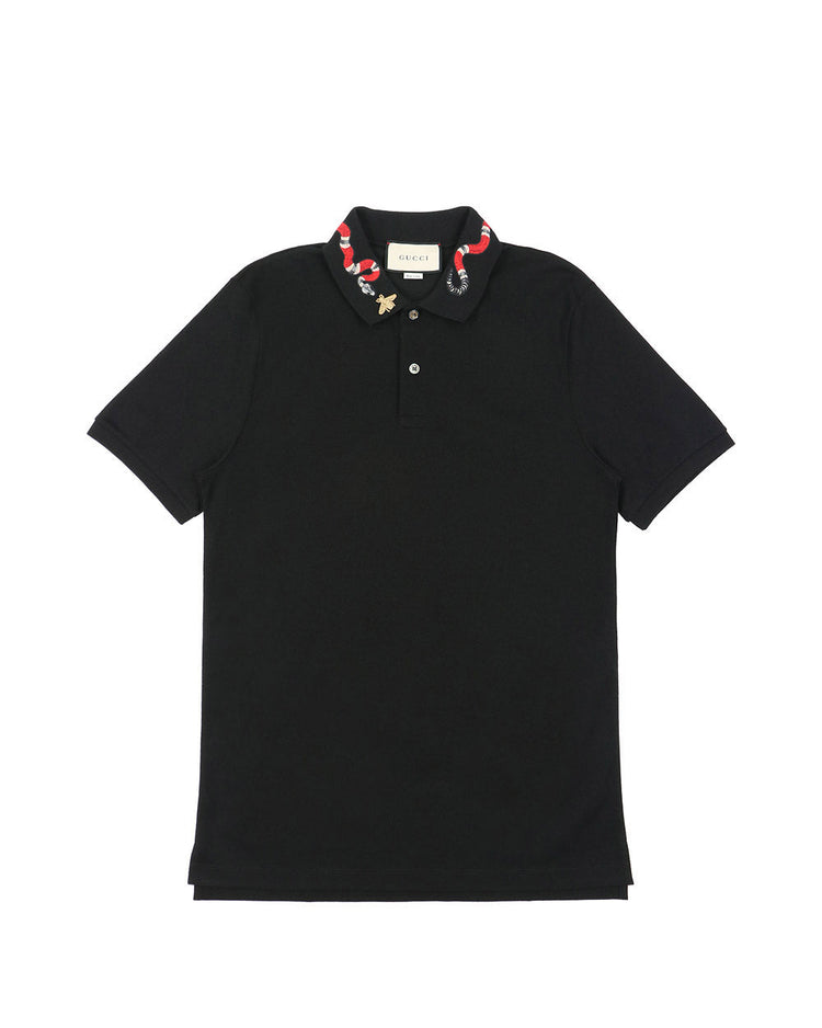 Coral Snake Embroidered Polo Shirt