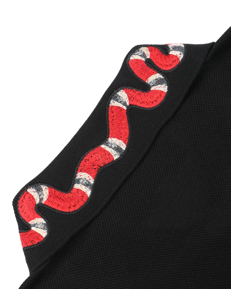 Coral Snake Embroidered Polo Shirt